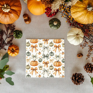 Niedliches Fall Bow-Muster Serviette