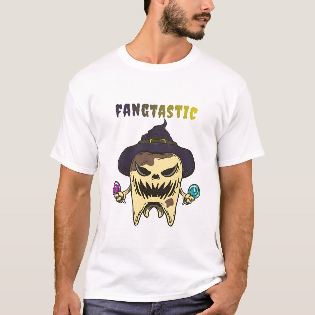 Niedliches Fangtastisches Halloween-T-Shirt T-Shirt (Vorderseite)