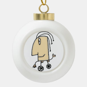 Niedliches Fantasiespielzeug zeichnend Keramik Kugel-Ornament
