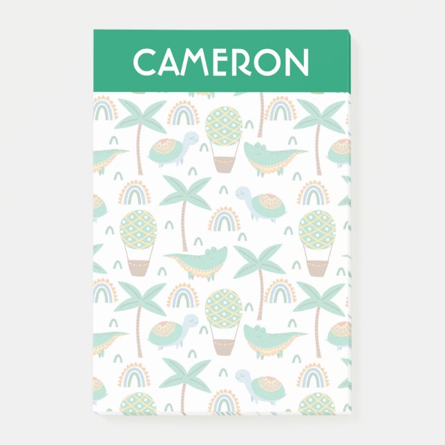 Niedliches, farbenfrohe Schildkrötenmuster Post-it Klebezettel (Vorderseite)