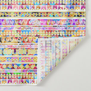 Niedliches, farbiges Azteenmuster Wandteppich