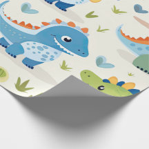 Niedliches farbiges Dinosaurier Baby Pattern