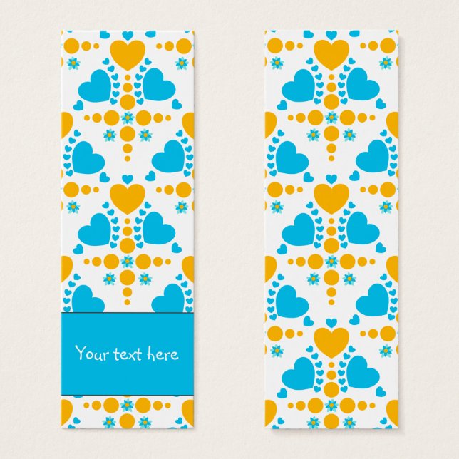 Niedliches farbiges Doodle-Dot-Lesezeichen und Her (Vorne & Hinten)