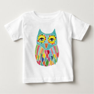 Niedliches, farbiges Eule Baby T-shirt