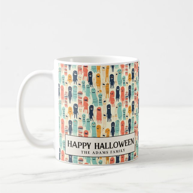 Niedliches farbiges GeisterHalloween Kaffeetasse (Links)