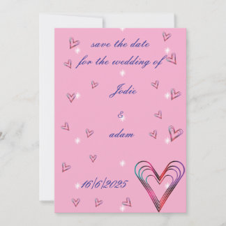 niedliches, farbiges Herz Save The Date