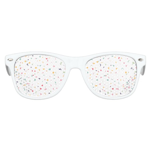 Niedliches Farbiges Konfetti Dots Muster Sonnenbrille (Vorderseite)