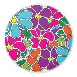 Niedliches, farbiges Muster Keramikknauf