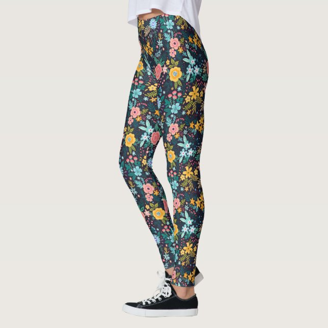 Niedliches, farbiges Muster Leggings (Links)