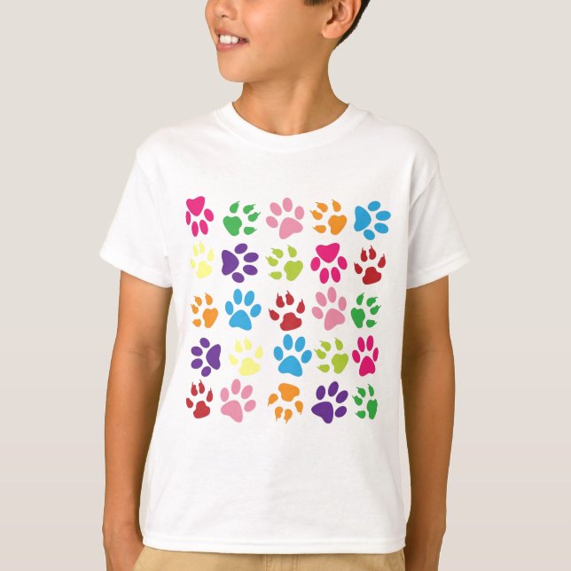 Niedliches farbiges Muster T-Shirt (Vorderseite)