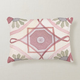 Niedliches farbiges Retro Wasserfarbenmuster pink  Dekokissen