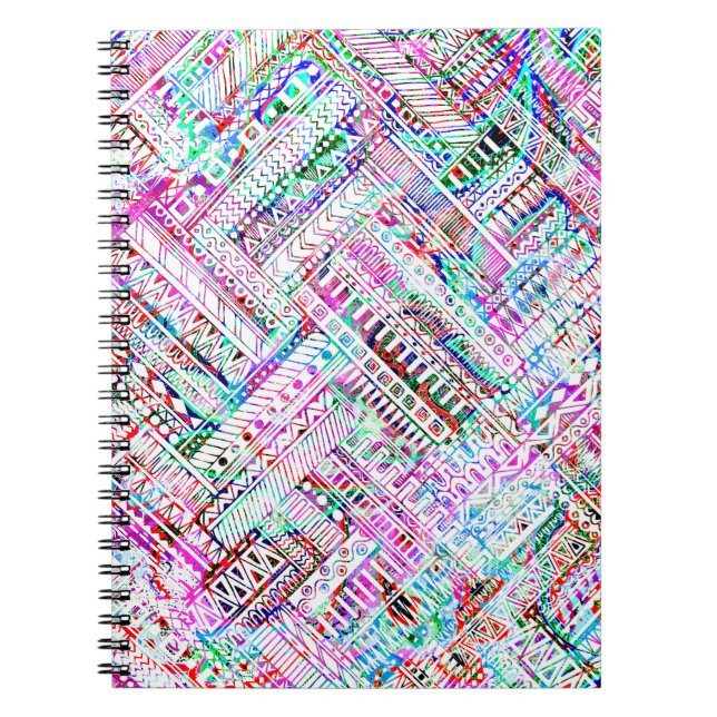 Niedliches farbiges Stammmuster Notizblock (Vorderseite)