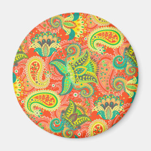 Niedliches, farbloses, nahtloses Paisley-Muster Ot Magnet