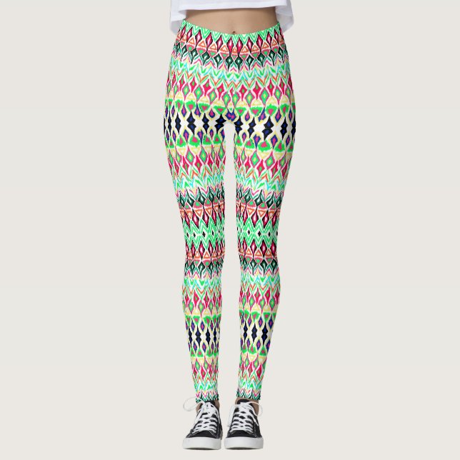 Niedliches Farbmuster Leggings (Vorderseite)