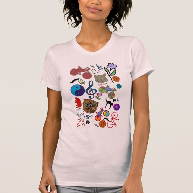 niedliches Farbmuster T-Shirt (Vorderseite)