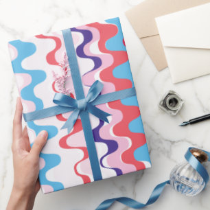 Niedliches, farbrosa, abstraktes Muster Geschenkpapier