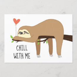 Niedliches, faules Hangbärdesign für Valentinstag Einladung