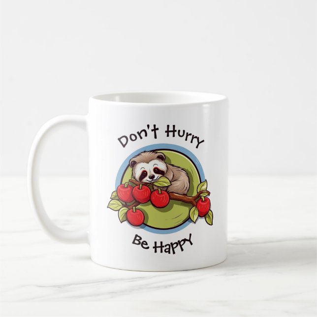 Niedliches Faultier Entspannen Funny Coffee Tasse (Links)
