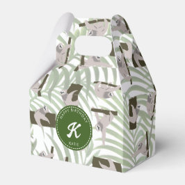 Niedliches Faultier Muster im Wildwald Geburtstag Geschenkschachtel