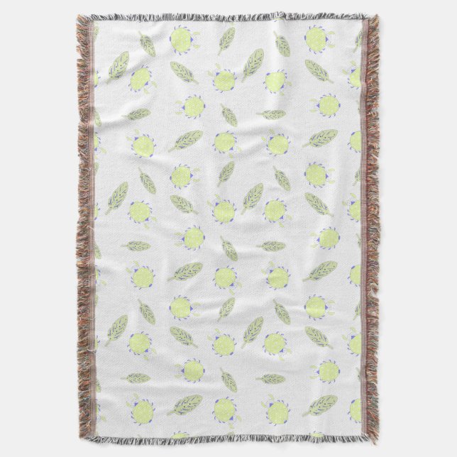 Niedliches Fehlermuster und Blätter Decke (Vorderseite Vertikal)