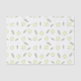 Niedliches Fehlermuster und Blätter Seidenpapier