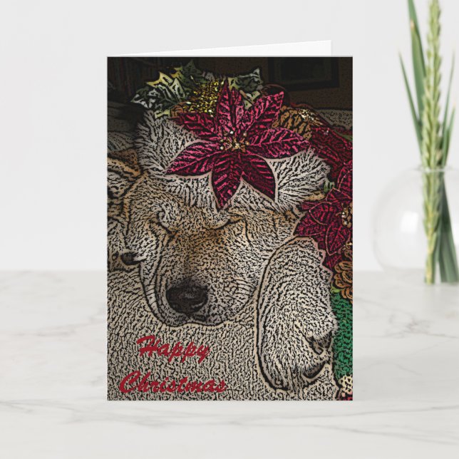 Niedliches Feiertagskarte (Vorderseite)