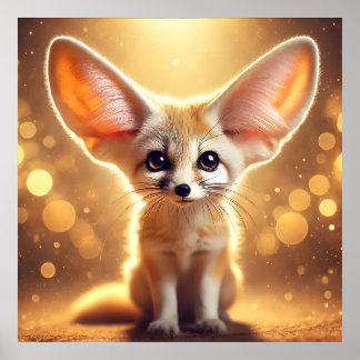 Niedliches Fennec Fox Fantasy Poster