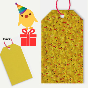 Niedliches festes Gelbes Ostergebäck - Geschenk-Ta Geschenkanhänger