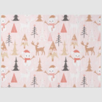 Niedliches festes Rosa Weihnachtsbaum Snowman Rent