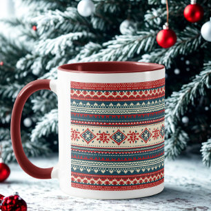 Niedliches festes Rot Modernes Weihnachtssüßchen Tasse