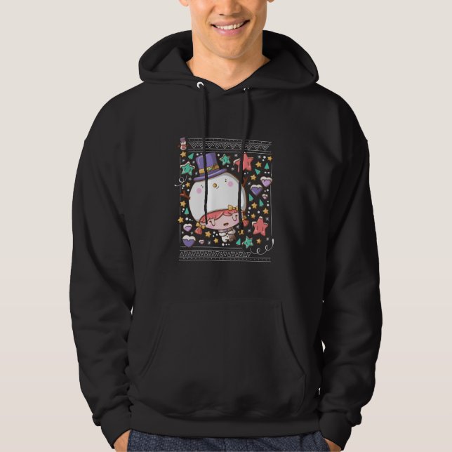 Niedliches festliches Schneemannskommletchen Hoodie (Vorderseite)