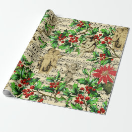 Niedliches festliches Vintages Angel Cherubs Heili Geschenkpapier