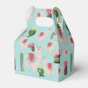 Niedliches Fiesta Llama & Cactus Pattern Geschenkschachtel