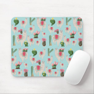 Niedliches Fiesta Llama & Cactus Pattern Mousepad