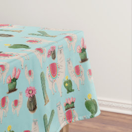 Niedliches Fiesta Llama & Cactus Pattern Tischdecke