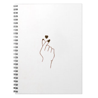 Niedliches Fingerherznotizbuch Notizblock