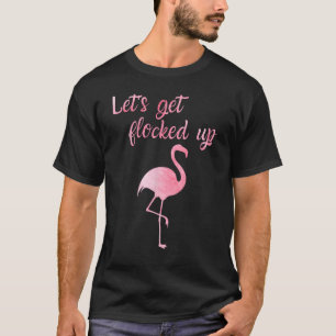 Niedliches Flamingo Grafik-Shirt mit Sprichwort La T-Shirt