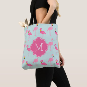 Niedliches Flamingos-Muster Mit Monogramm