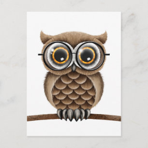 Niedliches, flauschiges Brot mit Leseglasche, weiß Postkarte