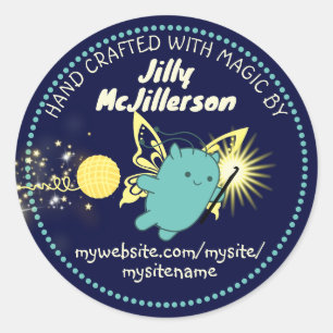 Niedliches Fliegenmärchen-Handwerk Runder Aufkleber