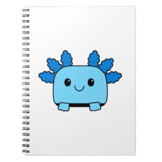 Niedliches Flippable Blue Axolotl-Notebook Notizblock