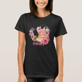 Niedliches floral Kitten Grafisches T-Shirt für Fr