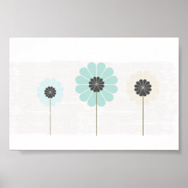 Niedliches florales Hochzeitsbaby-Kinderzimmer Poster