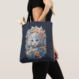 Niedliches, florales Katzenplash