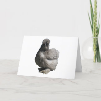Niedliches Fluffy Blue Silkie Chicken Karte