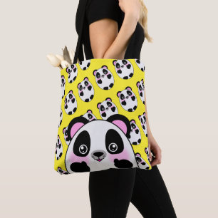 Niedliches Fluffy Panda Tier mit süßen Daumen hoch