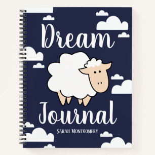 Niedliches Fluffy Sheep & Clouds Dream Journal Notizbuch