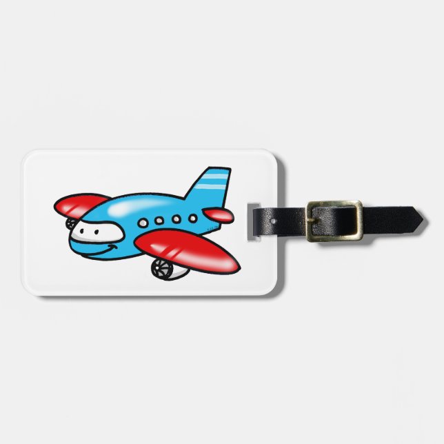 niedliches Flugzeug Gepäckanhänger (Vorderseite horizontal)