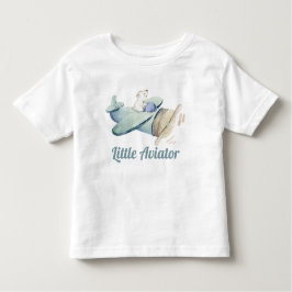 Niedliches Flugzeug mit kleinem Aviator Kleinkind T-shirt