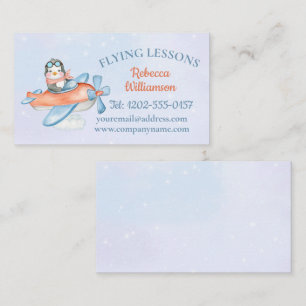 Niedliches Flugzeug Visitenkarte